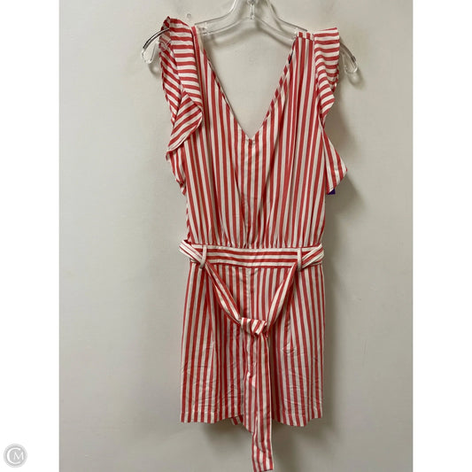 Romper By Loft In Red & White, Size: Mp