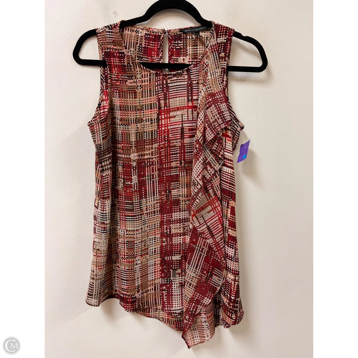 Top Sleeveless By White House Black Market In Brown & Red, Size: Xs