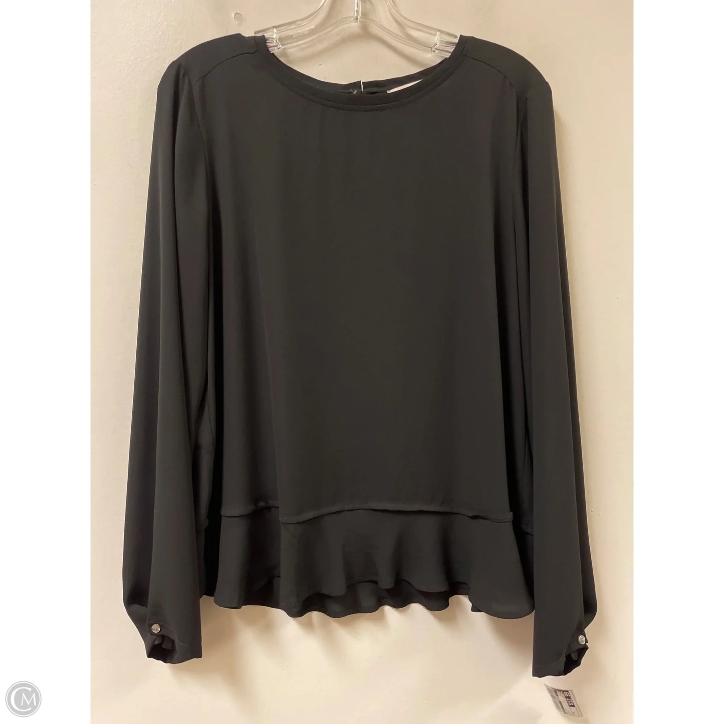 Top Long Sleeve By Loft In Black, Size: M