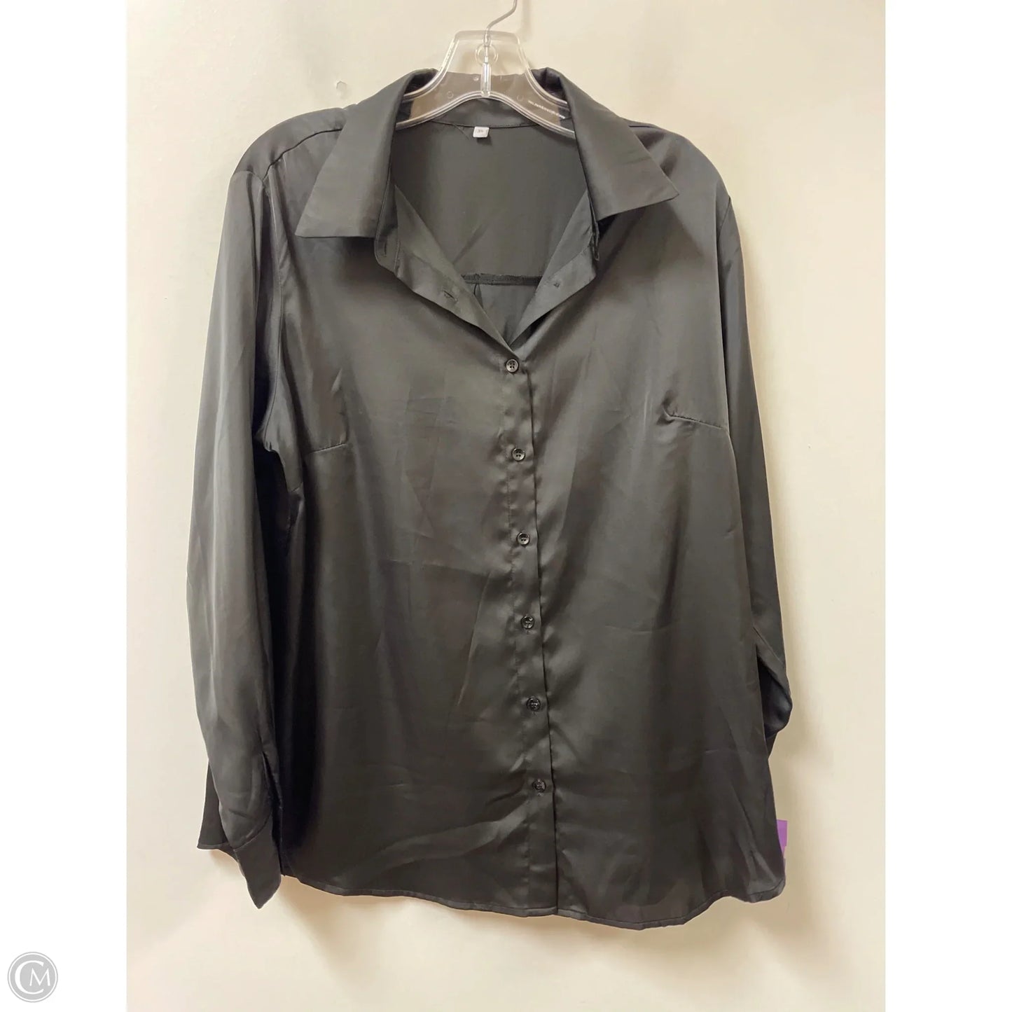 Blouse Long Sleeve By Clothes Mentor In Black, Size: Xl