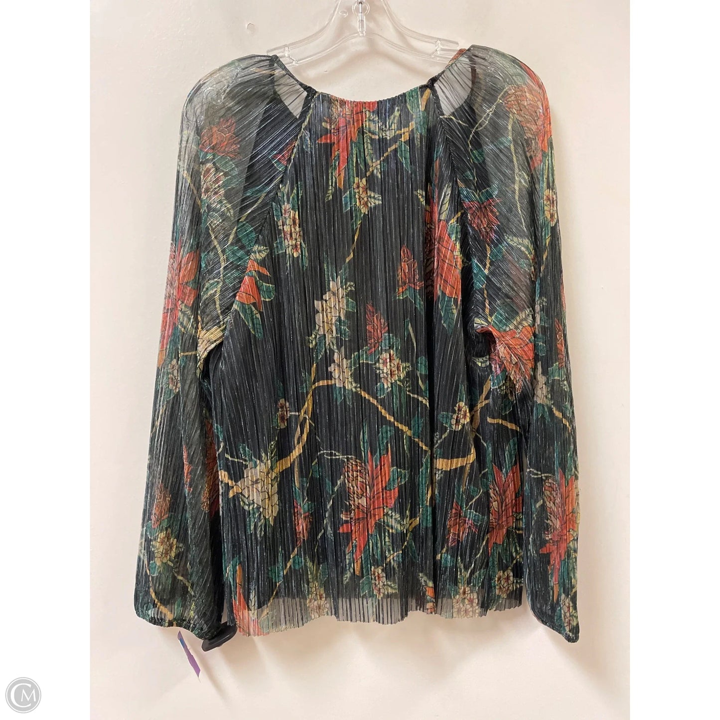 Top Long Sleeve By Johnny Was In Floral Print, Size: L