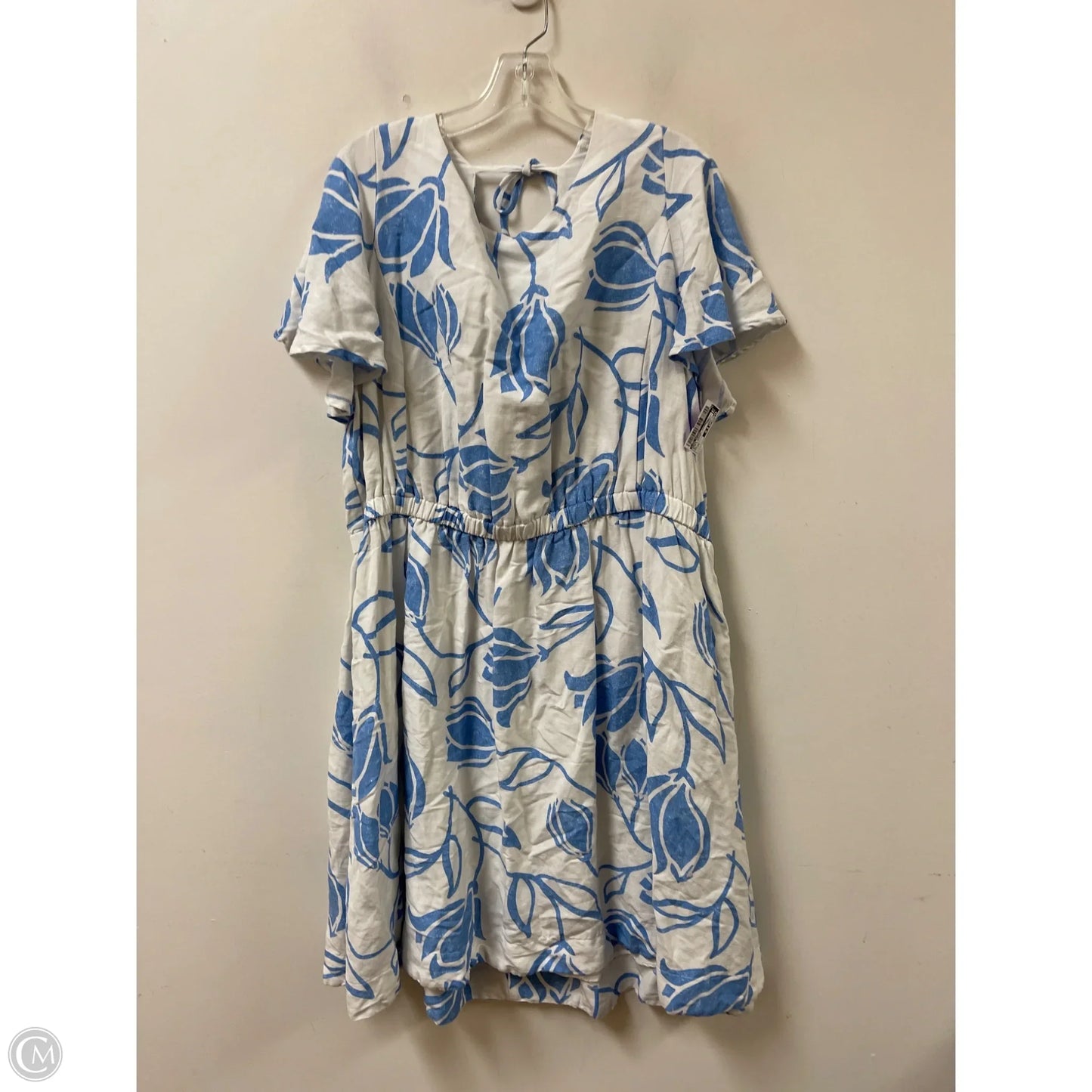 Dress Casual Short By Lane Bryant In Blue & White, Size: 2x