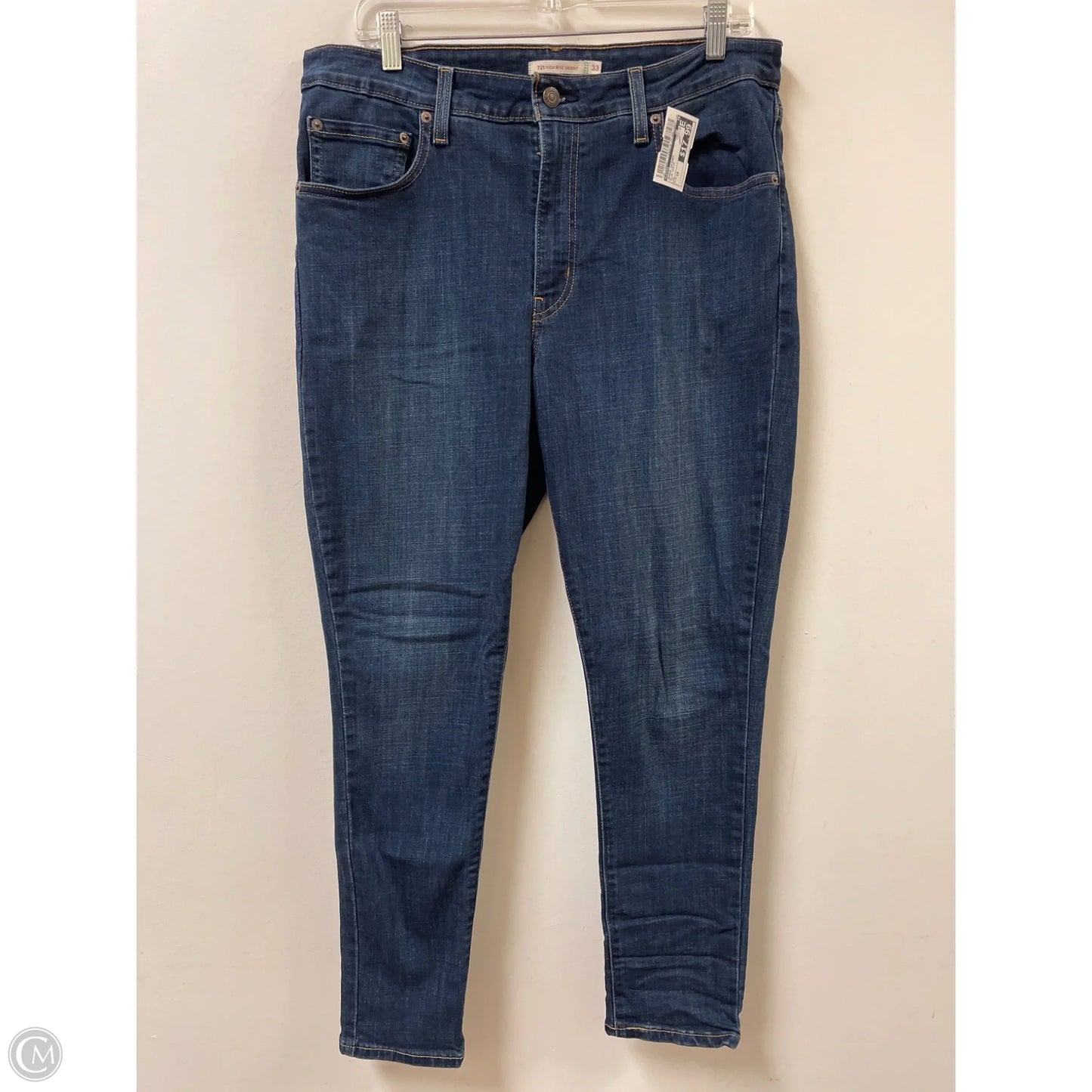 Jeans Skinny By Levis In Blue Denim, Size: 16