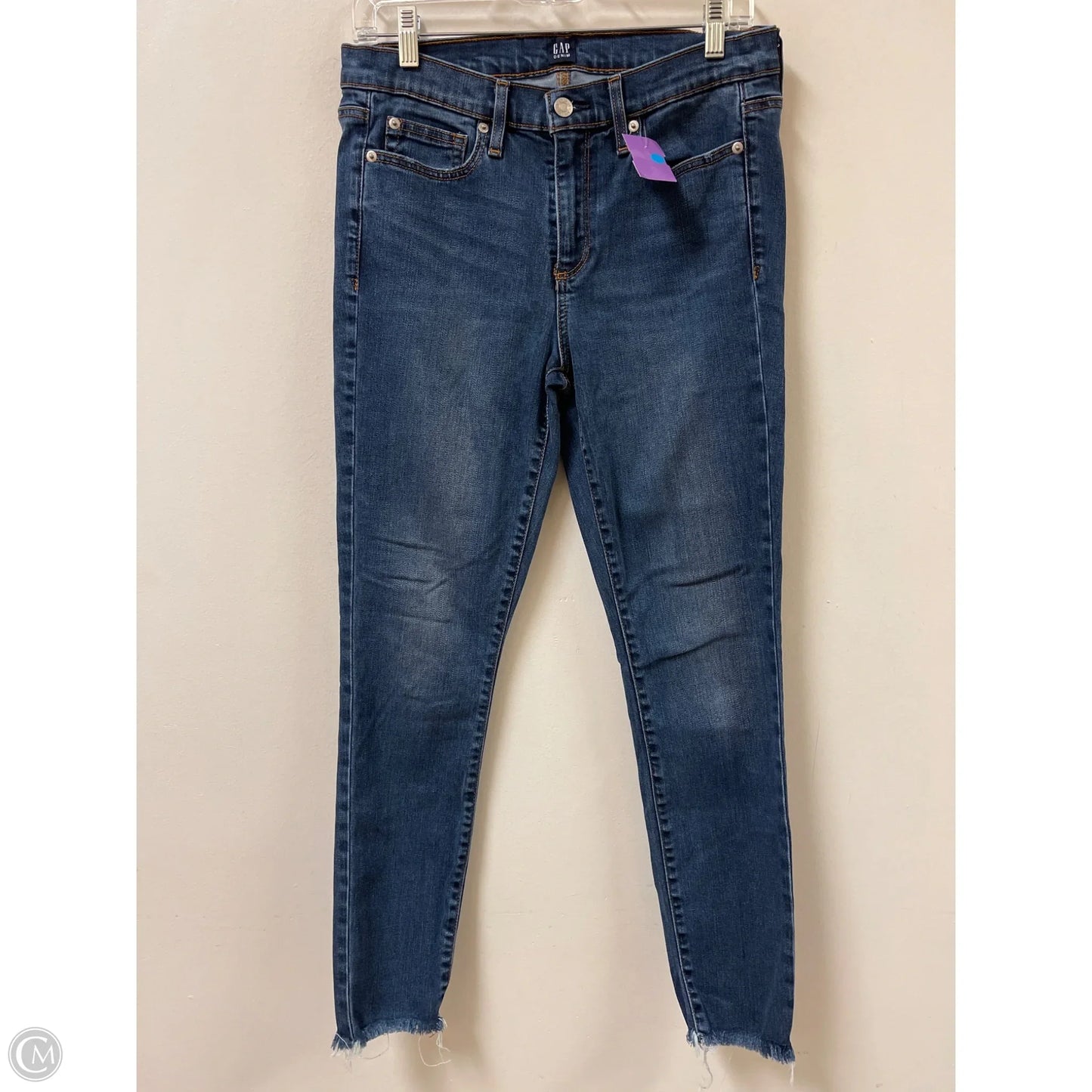 Jeans Skinny By Gap In Blue Denim, Size: 10