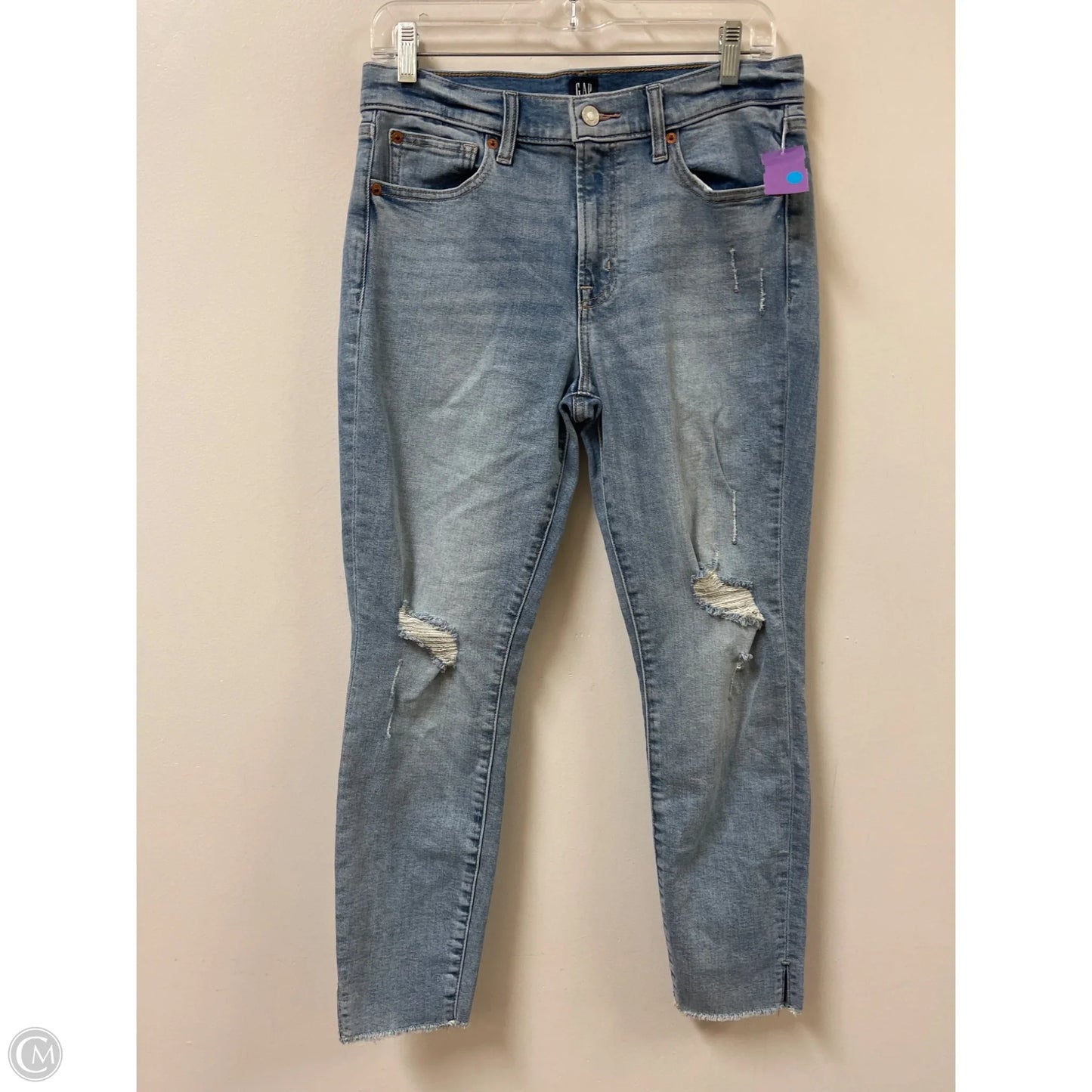 Jeans Skinny By Gap In Blue Denim, Size: 10