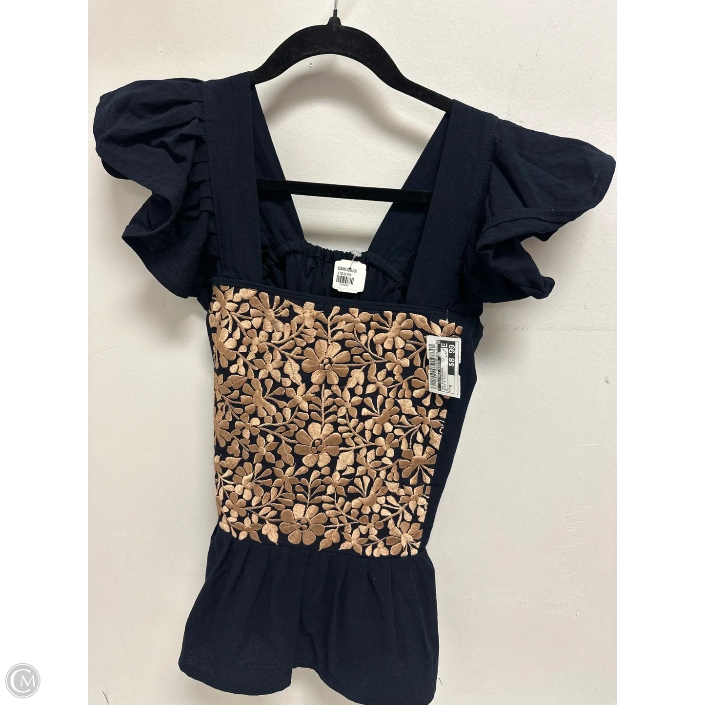 Top Sleeveless By Clothes Mentor In Black & Gold, Size: M