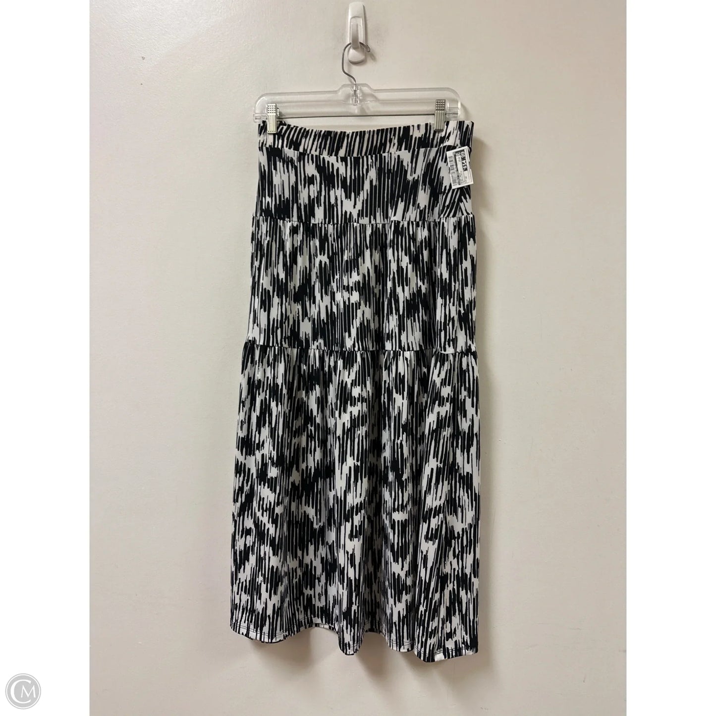 Skirt Maxi By Simply Vera In Black & White, Size: 12