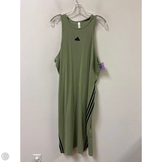 Dress Casual Maxi By Adidas In Black & Green, Size: 2x
