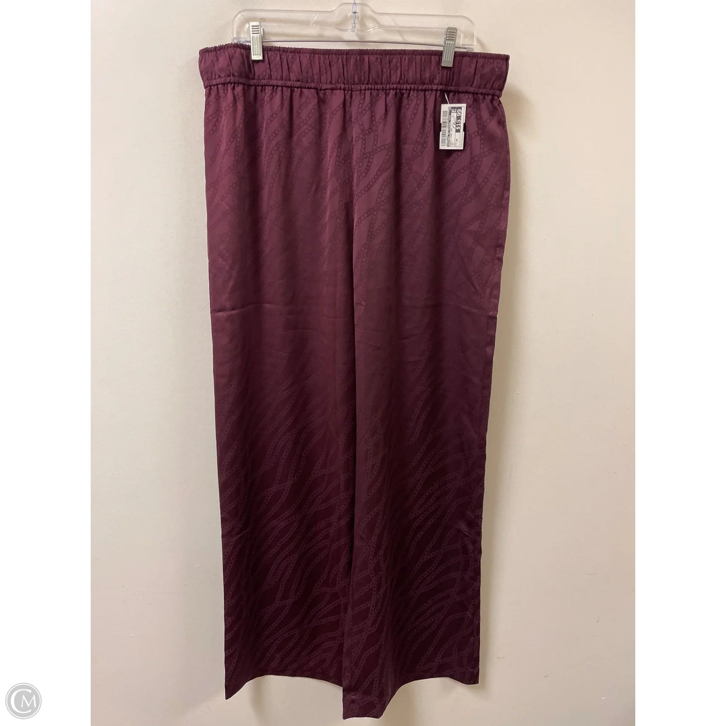 Pants Wide Leg By Michael By Michael Kors In Red, Size: 16