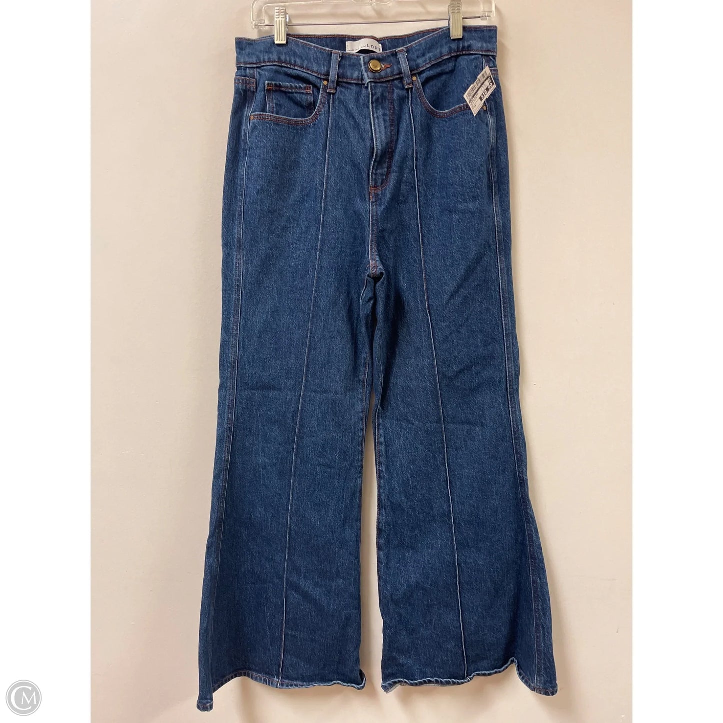 Jeans Flared By Loft In Blue Denim, Size: 6