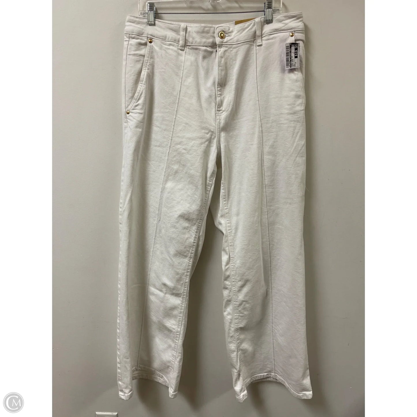 Jeans Wide Leg By Michael By Michael Kors In White Denim, Size: 14