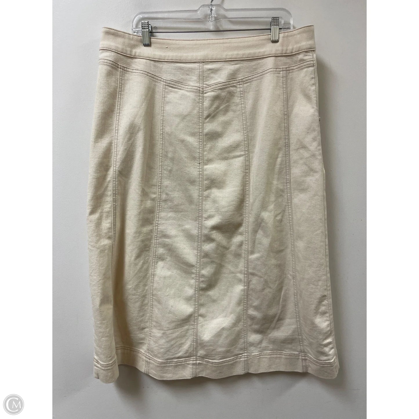 Skirt Midi By Chicos In Cream, Size: 16