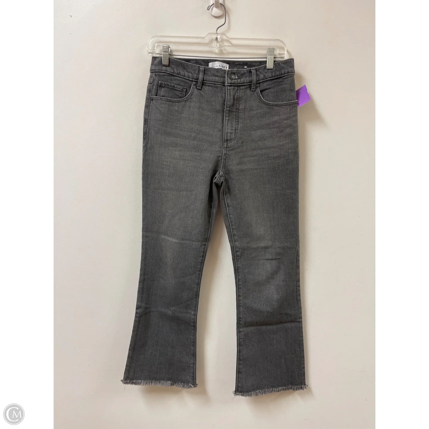 Jeans Cropped By Loft In Grey Denim, Size: 2