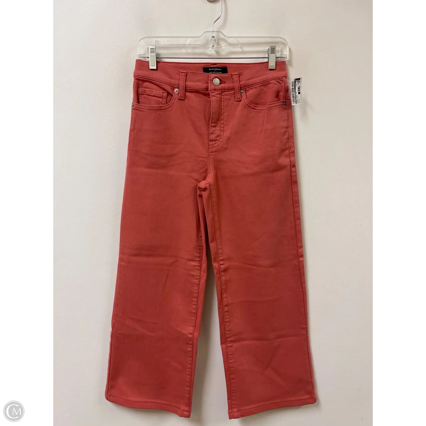 Jeans Wide Leg By Banana Republic In Pink Denim, Size: 0