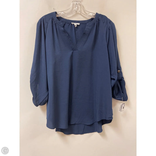 Top Long Sleeve By Maurices In Navy, Size: L