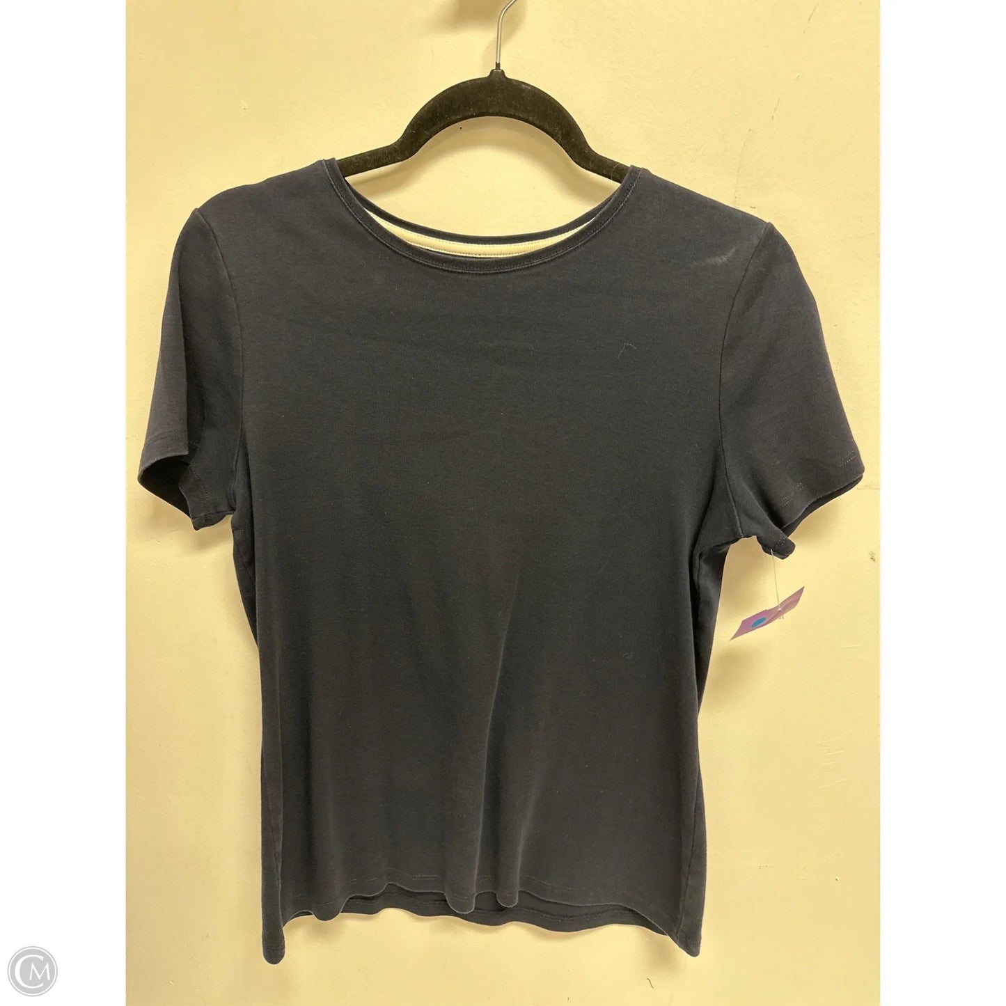 Top Short Sleeve By Talbots In Navy, Size: M