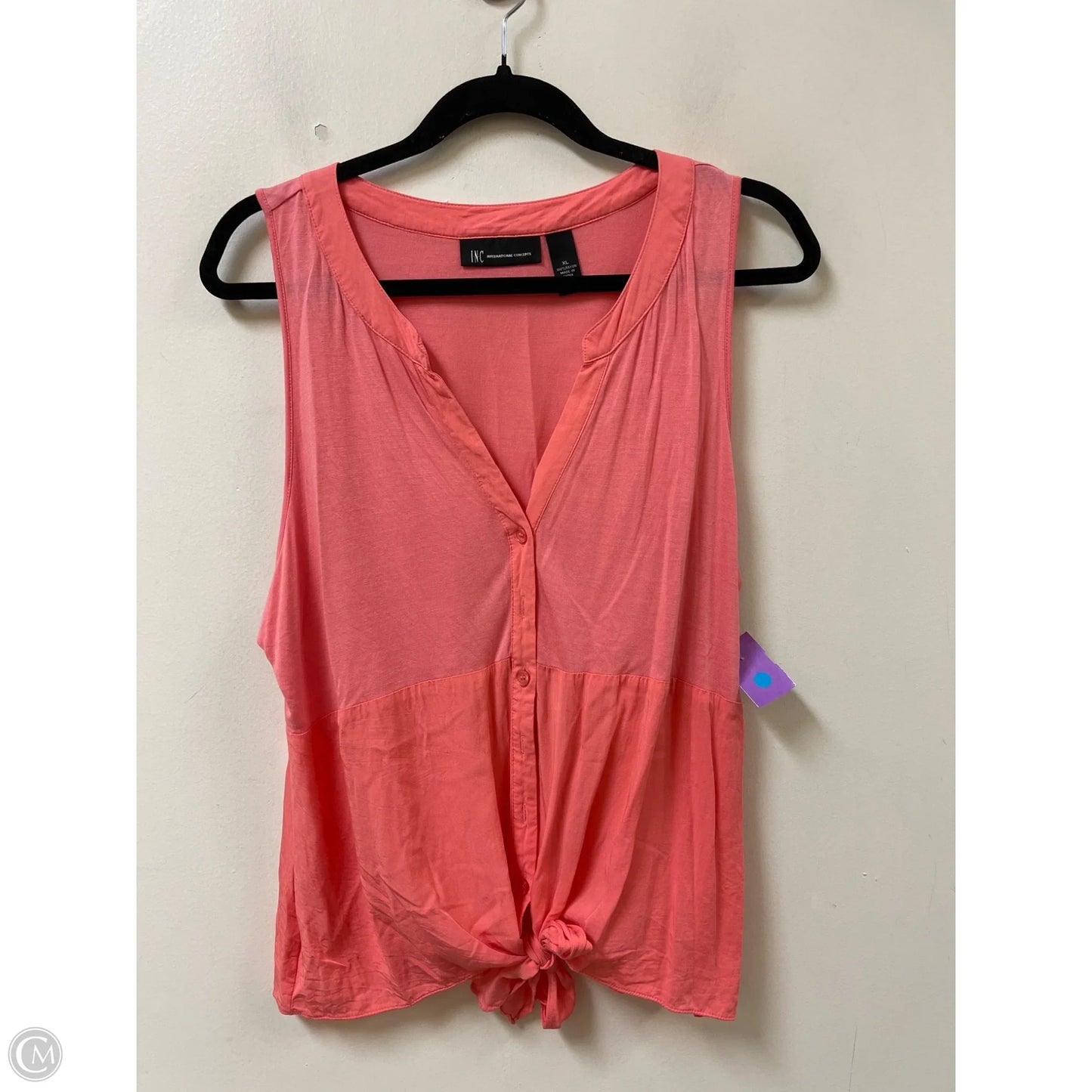 Blouse Sleeveless By Inc In Pink, Size: Xl