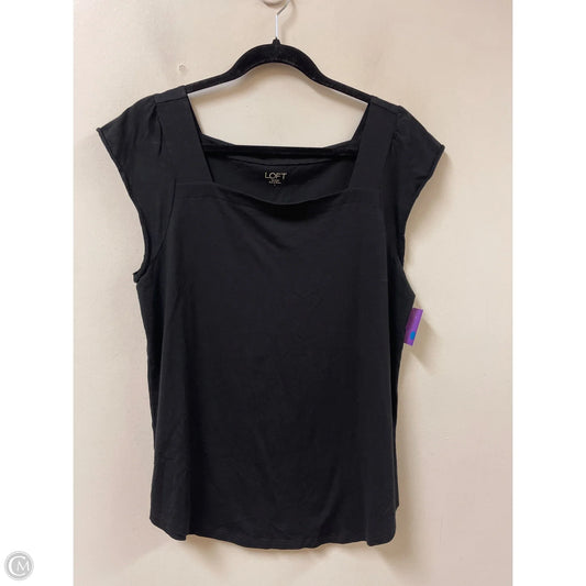 Top Short Sleeve By Loft In Black, Size: L