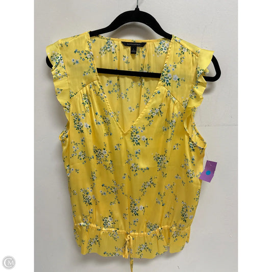 Top Short Sleeve By Banana Republic In Yellow, Size: L