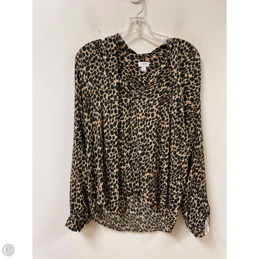 Blouse Long Sleeve By J. Crew In Animal Print, Size: S