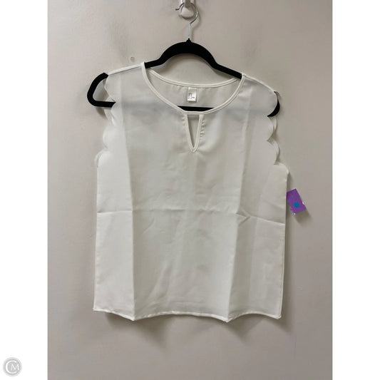 Top Short Sleeve By Clothes Mentor In White, Size: M