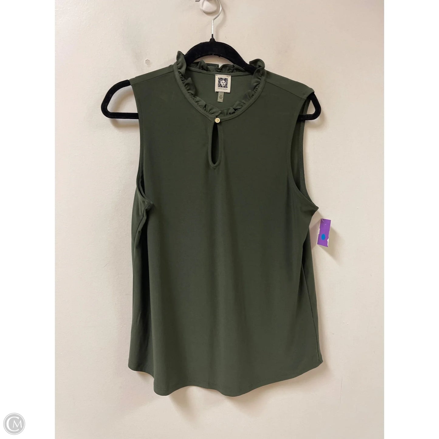 Top Sleeveless By Anne Klein In Green, Size: M