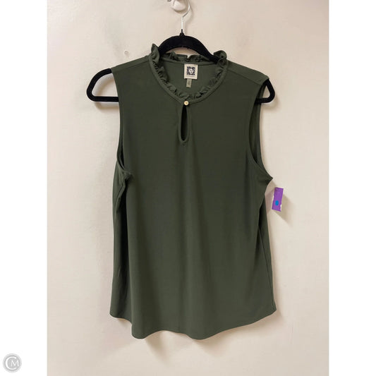 Top Sleeveless By Anne Klein In Green, Size: M