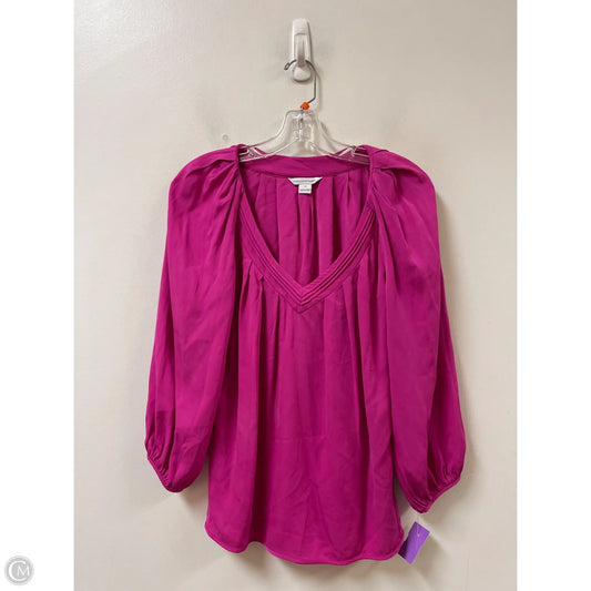 Top Long Sleeve Designer By Diane Von Furstenberg In Pink, Size: Xs