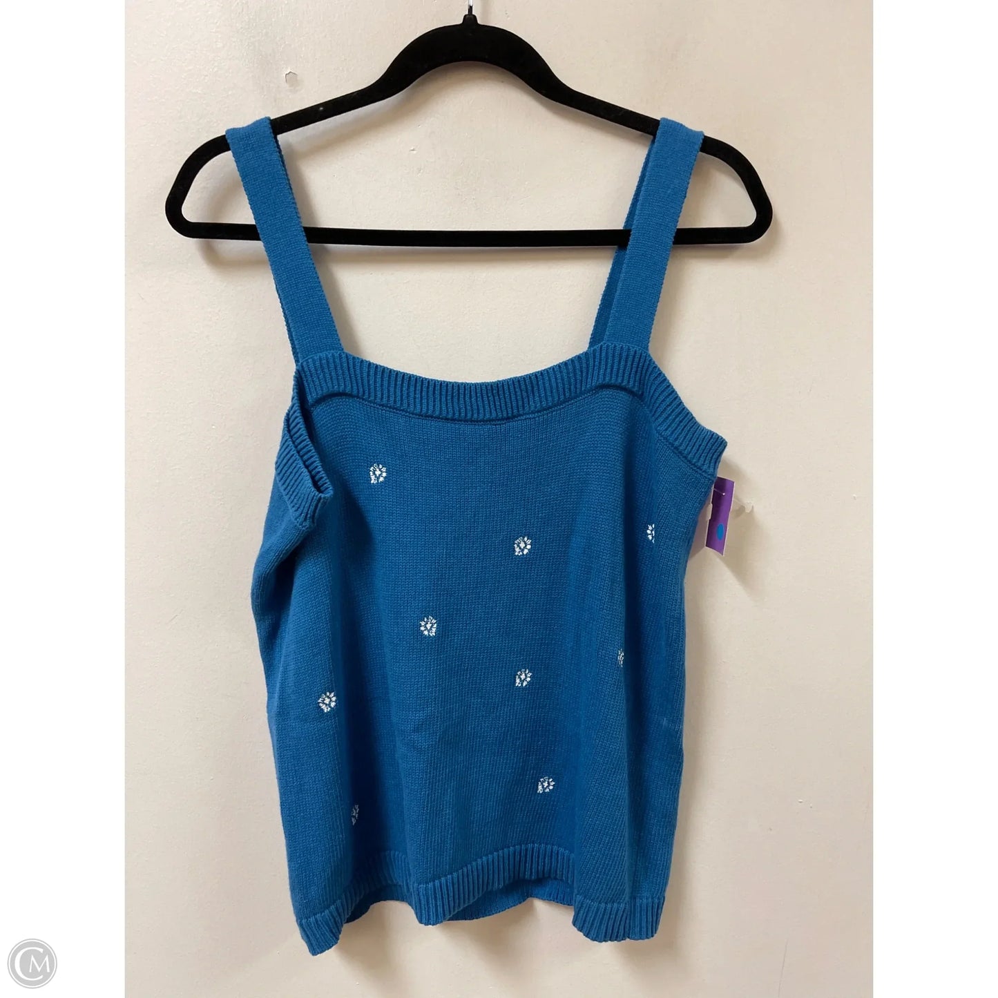 Top Sleeveless By Loft In Blue, Size: L