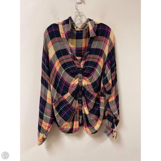 Top Long Sleeve By Pilcro In Plaid Pattern, Size: 1x