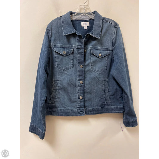 Jacket Denim By Croft And Barrow In Blue Denim, Size: L