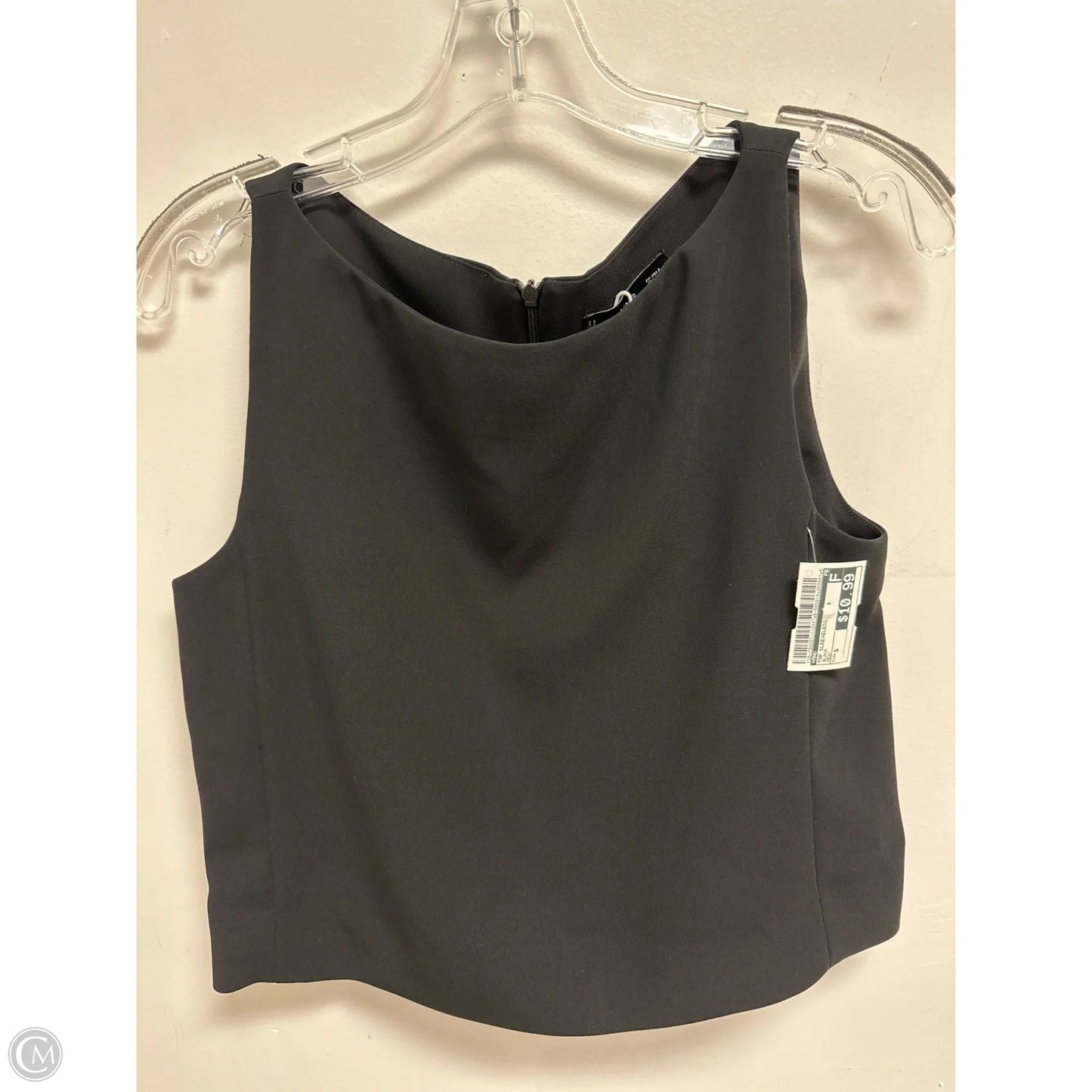 Top Sleeveless By Mng In Black, Size: S