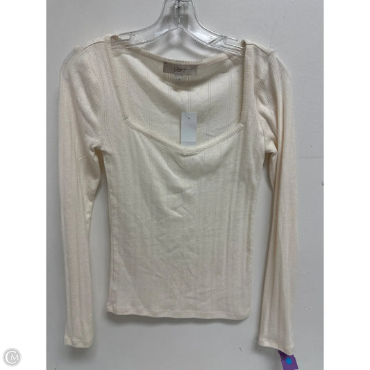 Top Long Sleeve By Loft In Cream, Size: S
