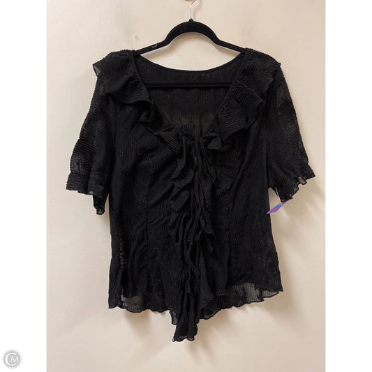 Top Short Sleeve By Shein In Black, Size: 3x