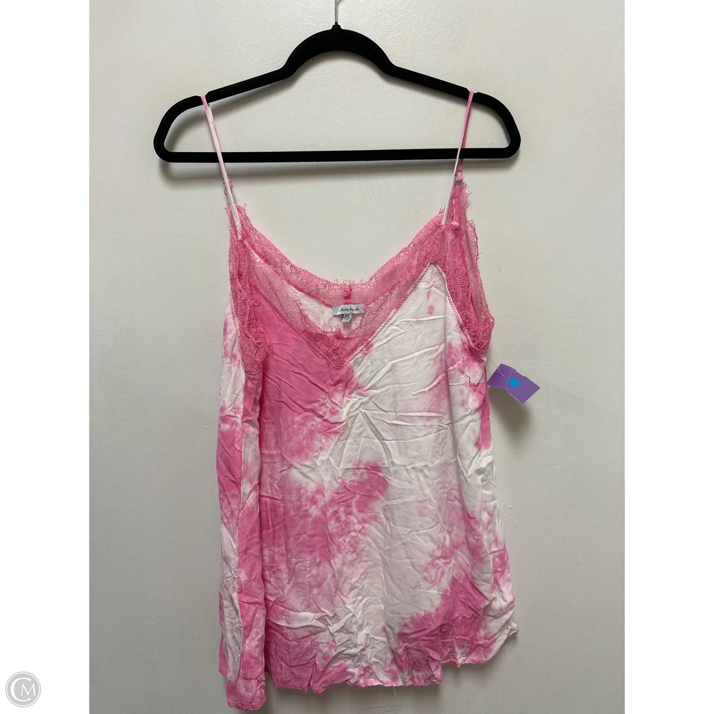 Top Sleeveless By White Birch In Pink & White, Size: Xl