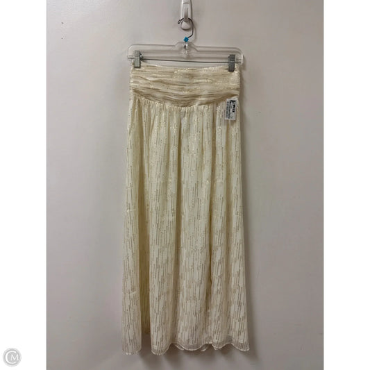 Skirt Maxi By White House Black Market In Gold & White, Size: 2