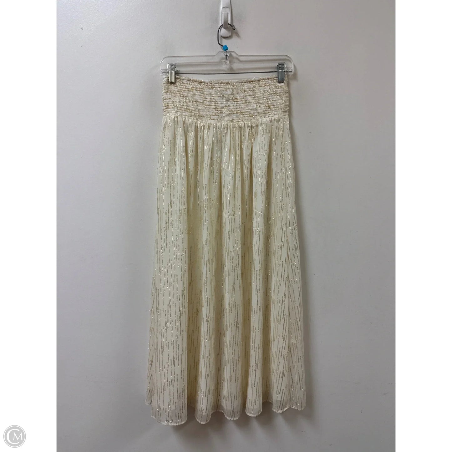 Skirt Maxi By White House Black Market In Gold & White, Size: 2