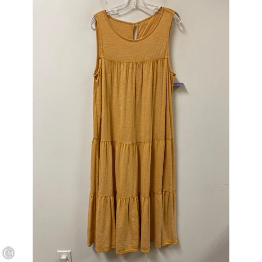 Dress Casual Midi By Wonderly In Yellow, Size: Xl