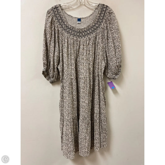 Dress Casual Short By Old Navy In Brown & White, Size: Xl