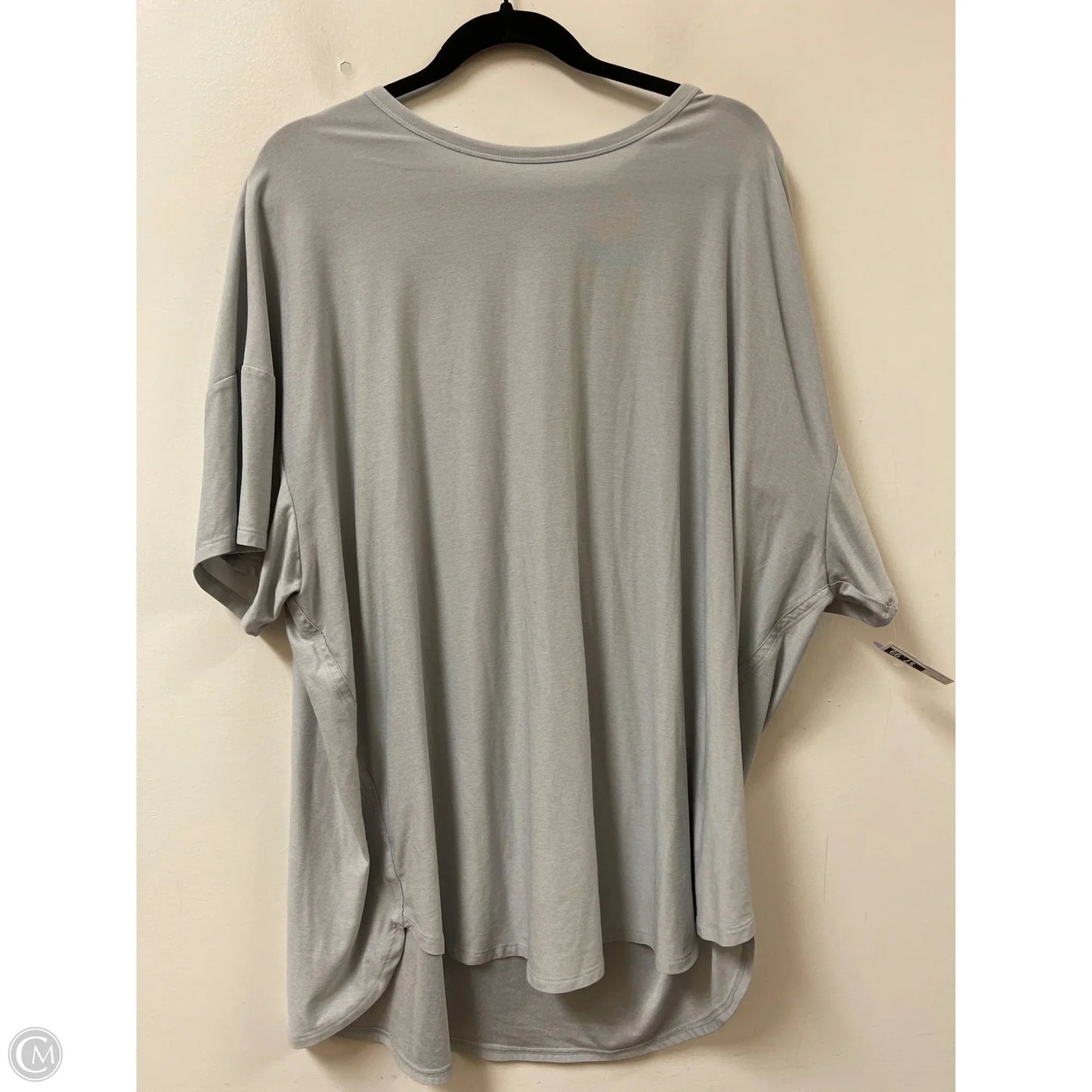 Athletic Top Short Sleeve By Old Navy In Grey, Size: 1x