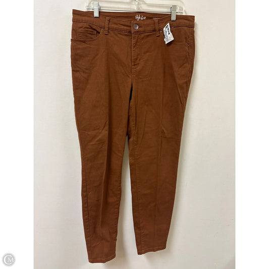 Jeans Skinny By Style And Company In Brown Denim, Size: 14