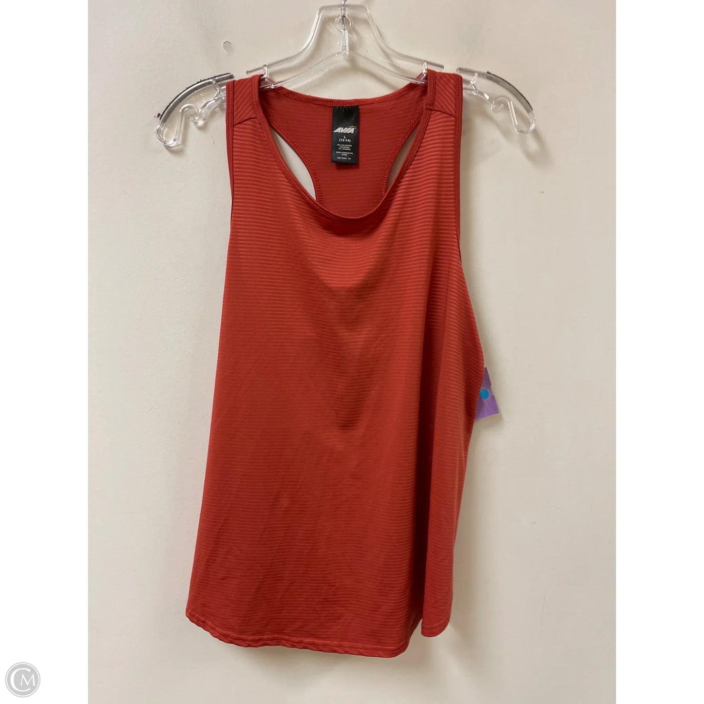 Athletic Tank Top By Avia In Orange, Size: L