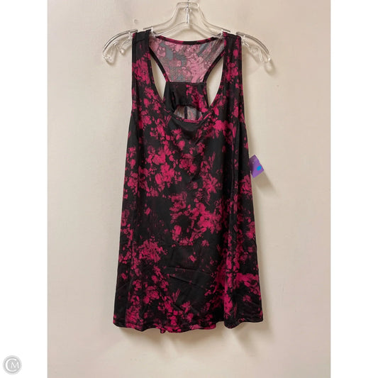 Athletic Tank Top By Livi Active In Black & Pink, Size: 1x