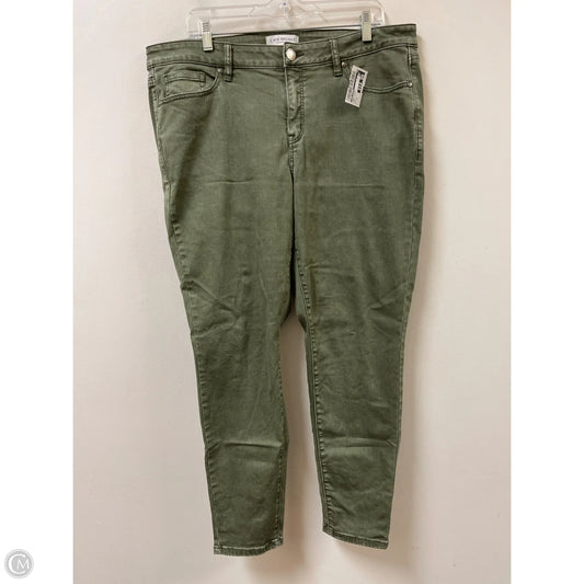 Jeans Skinny By Lane Bryant In Green Denim, Size: 18