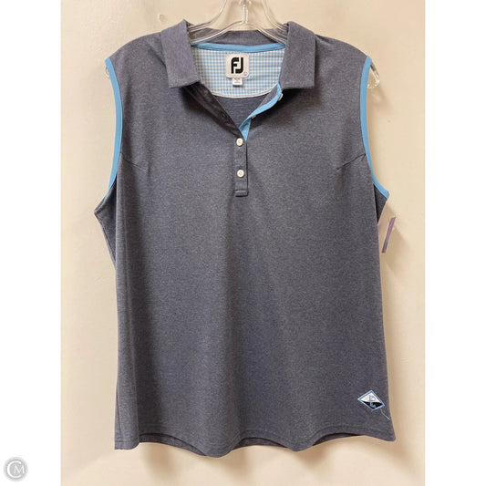 Athletic Top Short Sleeve By Clothes Mentor In Blue & Grey, Size: L