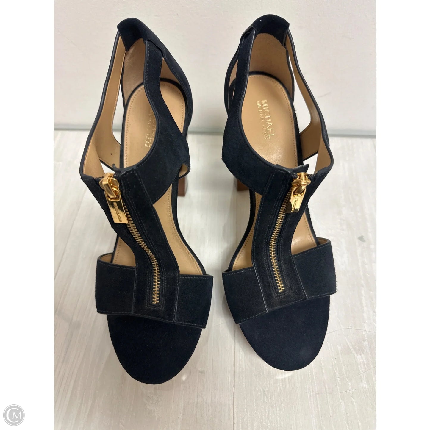 Sandals Heels Block By Michael By Michael Kors In Black, Size: 9