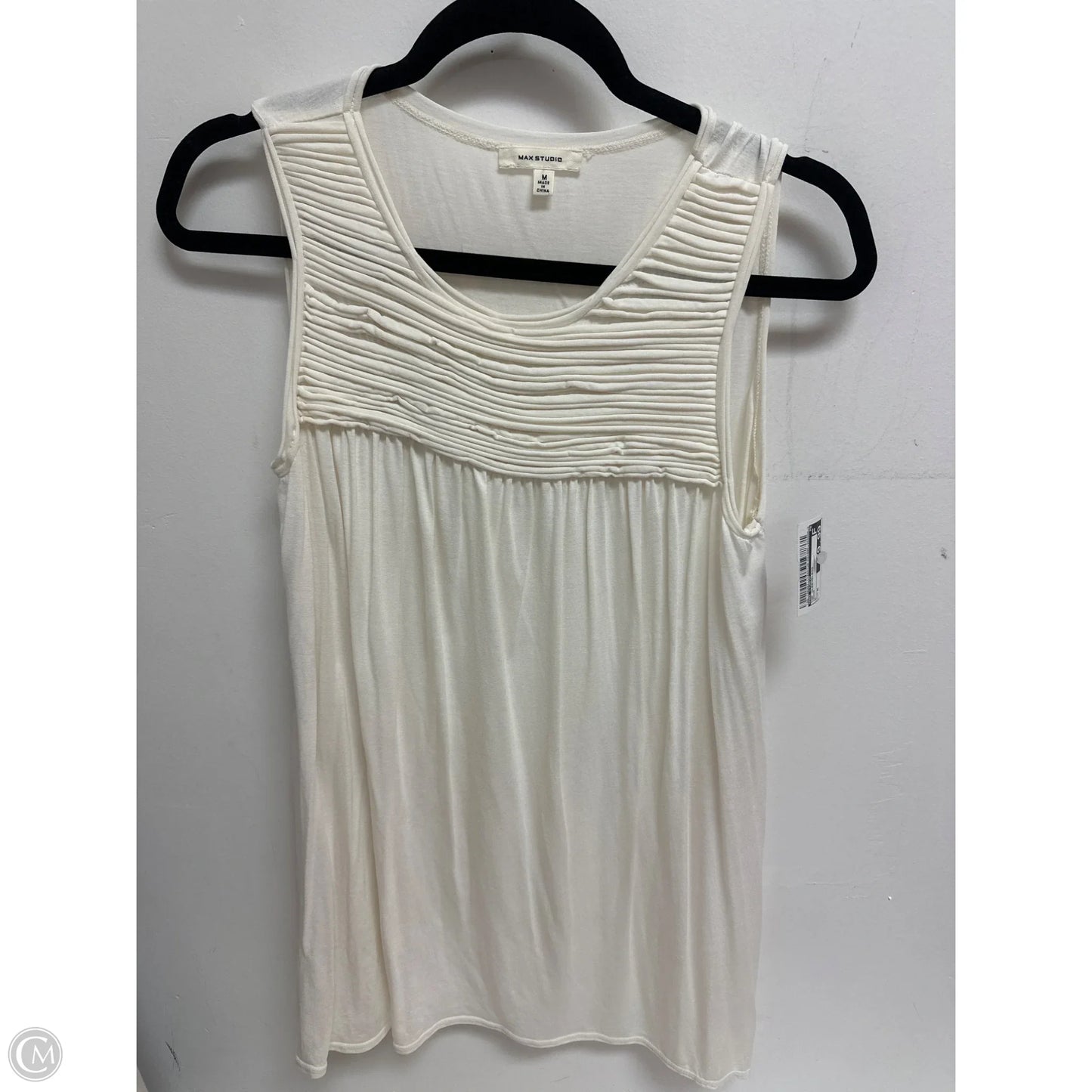 Top Sleeveless By Max Studio In Cream, Size: M