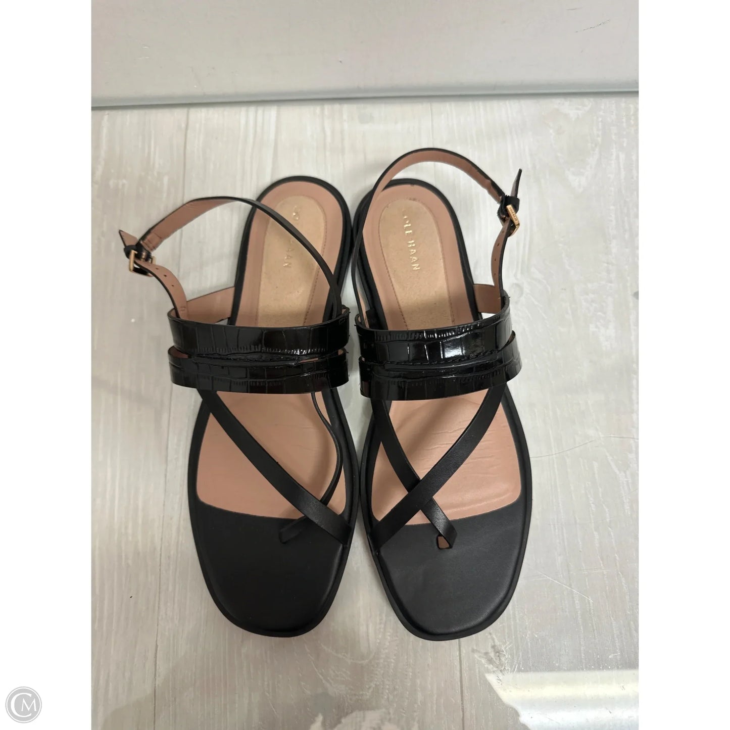 Sandals Flats By Cole-haan In Black, Size: 10
