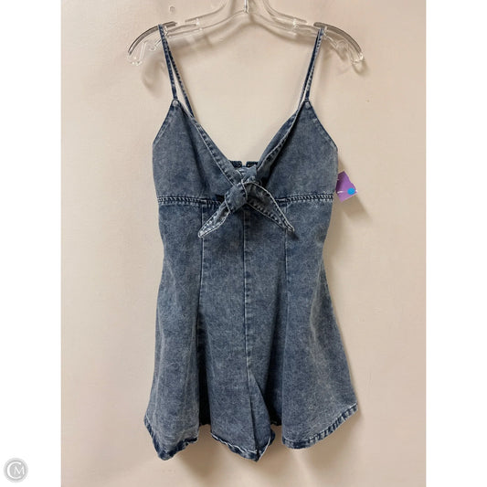 Romper By Shein In Blue Denim, Size: M