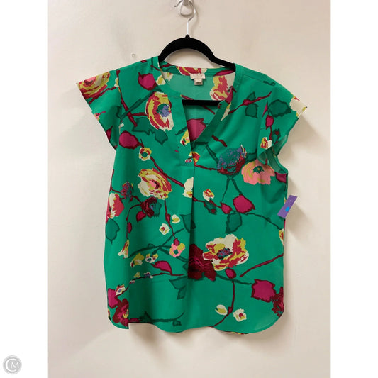 Top Short Sleeve By J. Crew In Green, Size: M